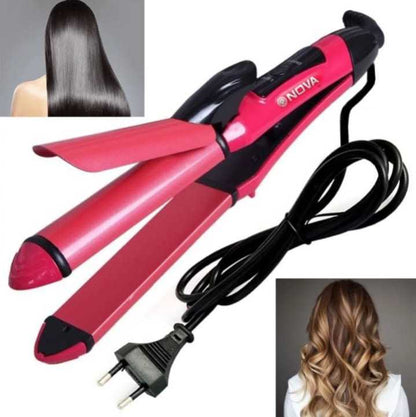 Nova Hair straightener &amp; Curler | 2-in-1 Dual-Use Styling Smooth Straightening