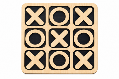 Wooden Tic Tac Toe Game - Educational Toy -