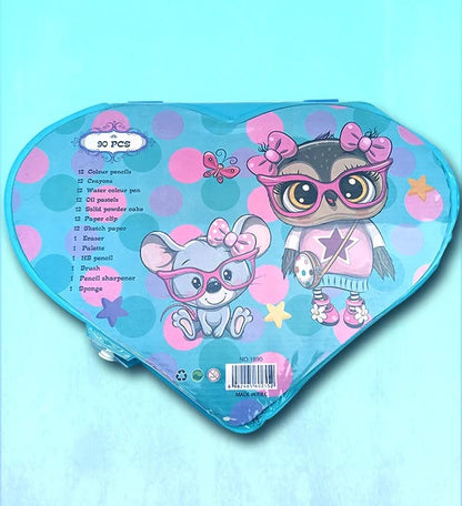 Heart Shape Colour Kit Painting Set For Kids