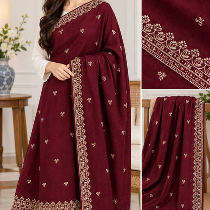 Premium Embroidered Wool Shawl