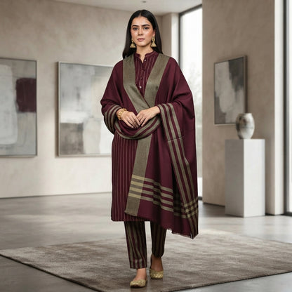3-Piece Suit Unstitched Sussi Marina - Apparel Accessory Designed For Fashion