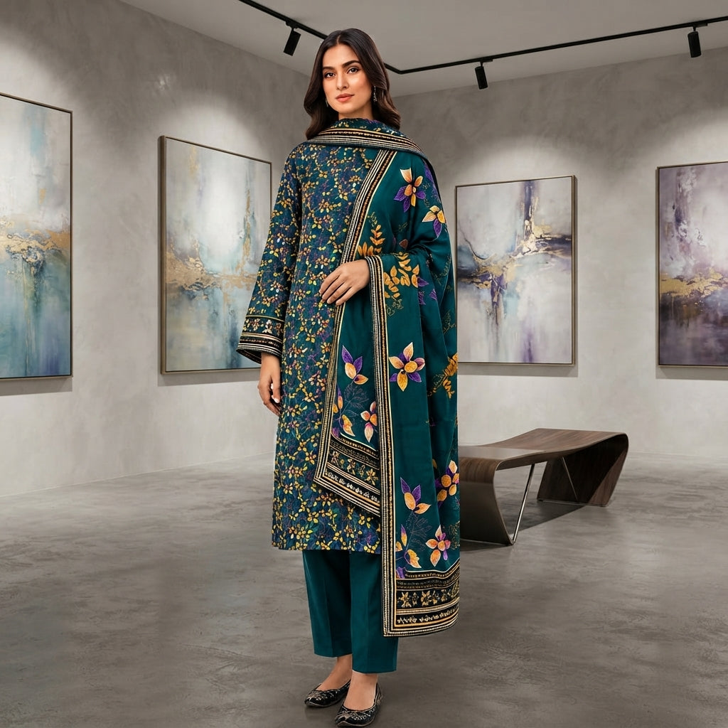 SAPPHIRE - 3 Pcs Printed Lawn Suit - Apparel Accessory Designed For Fashion Styling