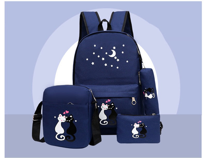 4-Piece School Bag Set/ premium qualitybackpack School Bags For Girls Boys