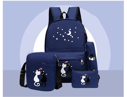 4-Piece School Bag Set/ premium qualitybackpack School Bags For Girls Boys