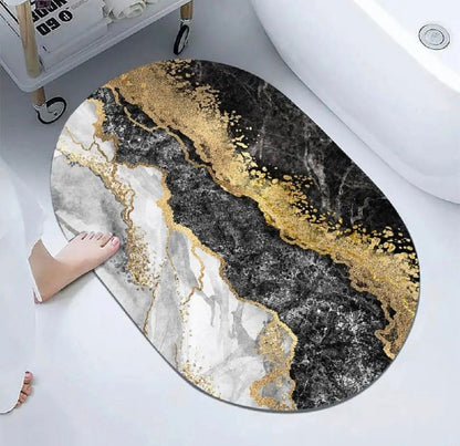 Modern Abstract Marble Design Bathroom Floor Mat