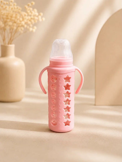 Premium Anti-Colic Glass Baby Feeder (With Silicone Cover