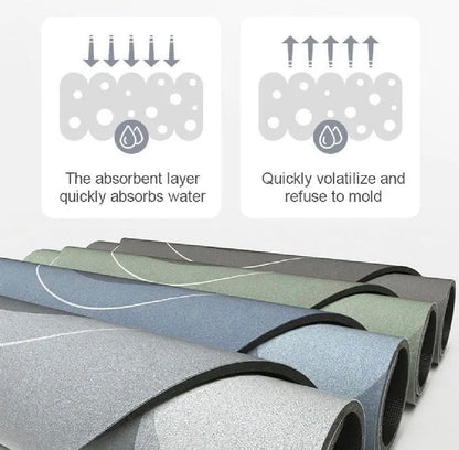 Modern Abstract Marble Design Bathroom Floor Mat