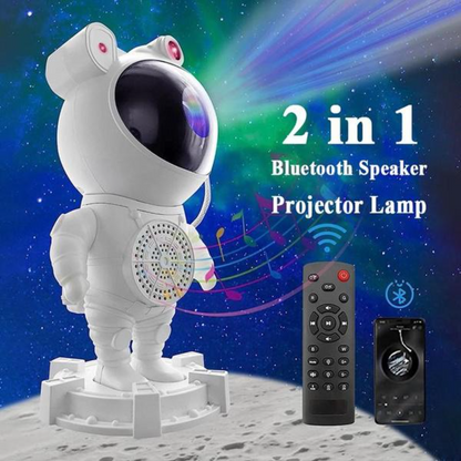 Astronaut Galaxy Star Projector Lamp with Built-in Bluetooth Speaker &amp; Remote Control