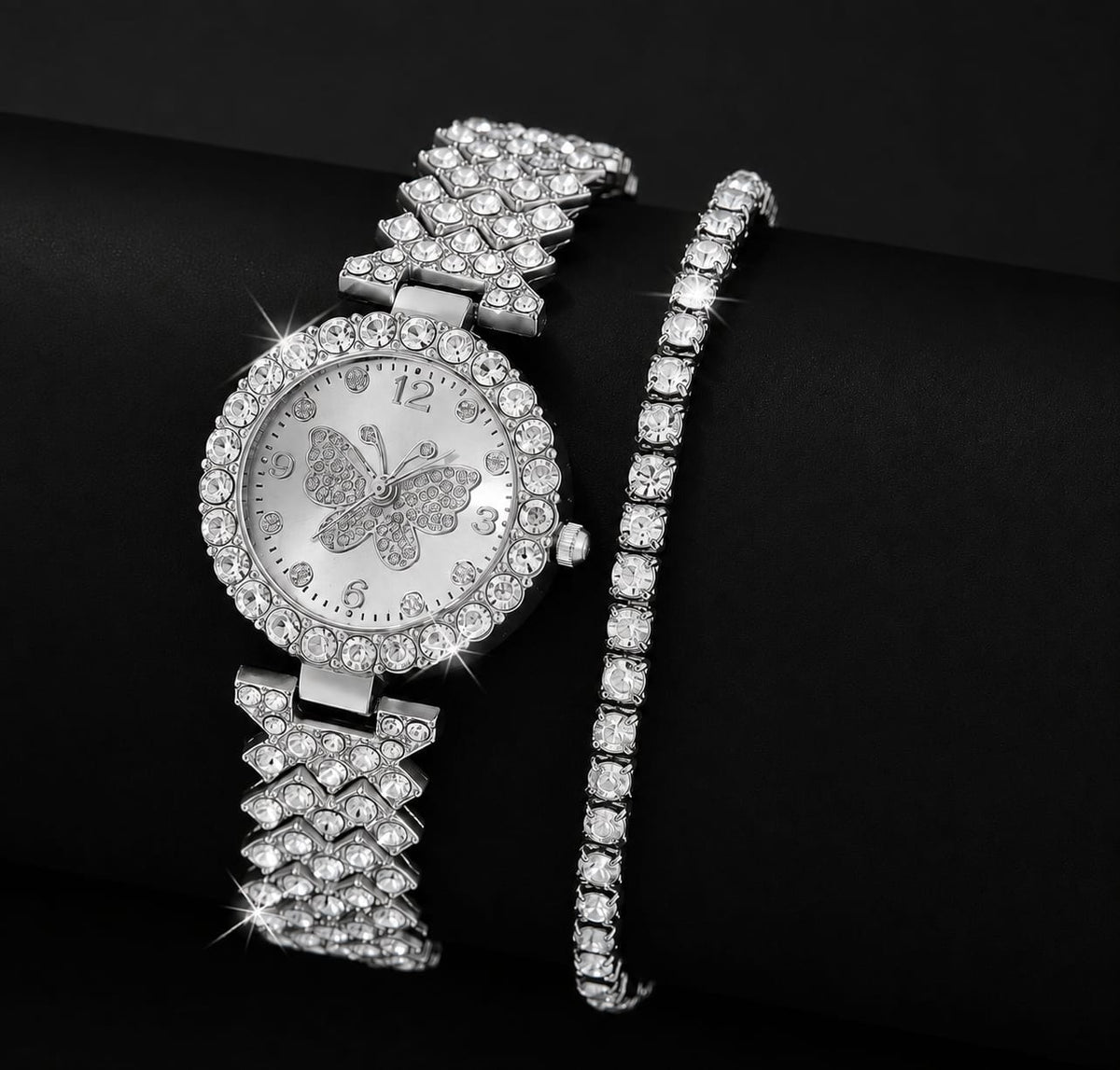 Butterfly Quartz Watch And Bracelet Set