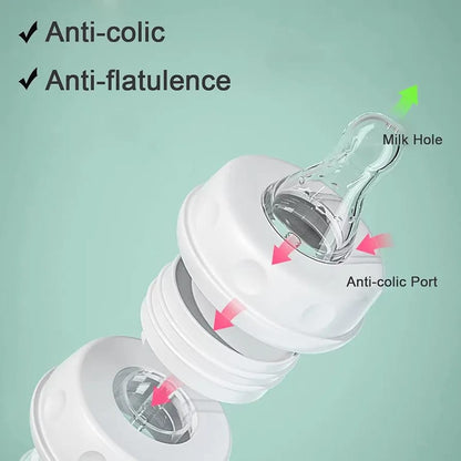Hands-Free Baby Feeding Bottle with Pacifier &amp; Cleaning Brush