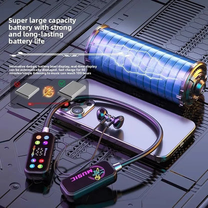 Mf Model YG17 Wireless Neckband Earphones With LED Display -