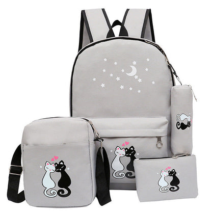 4-Piece School Bag Set/ premium qualitybackpack School Bags For Girls Boys