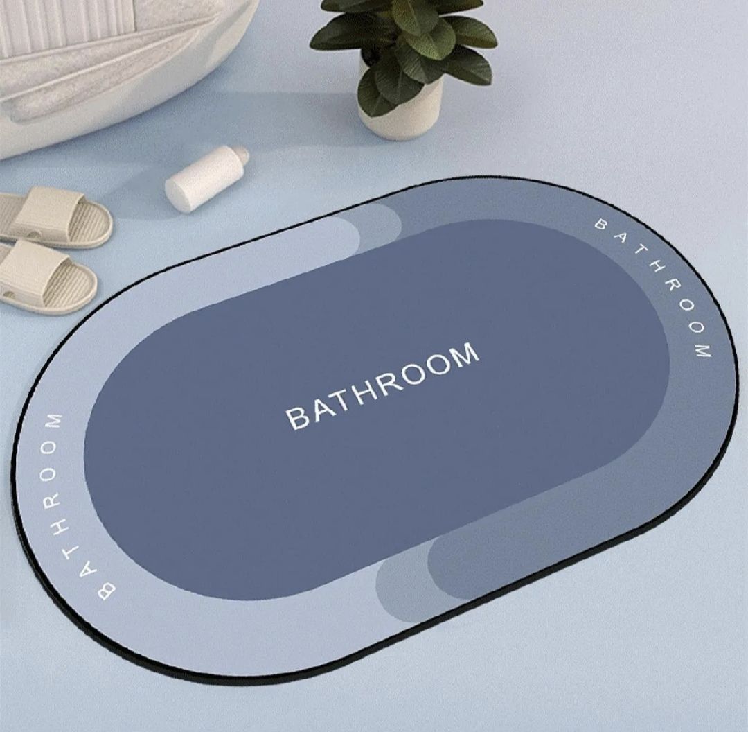 Modern Abstract Marble Design Bathroom Floor Mat