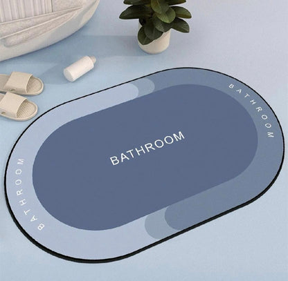 Modern Abstract Marble Design Bathroom Floor Mat