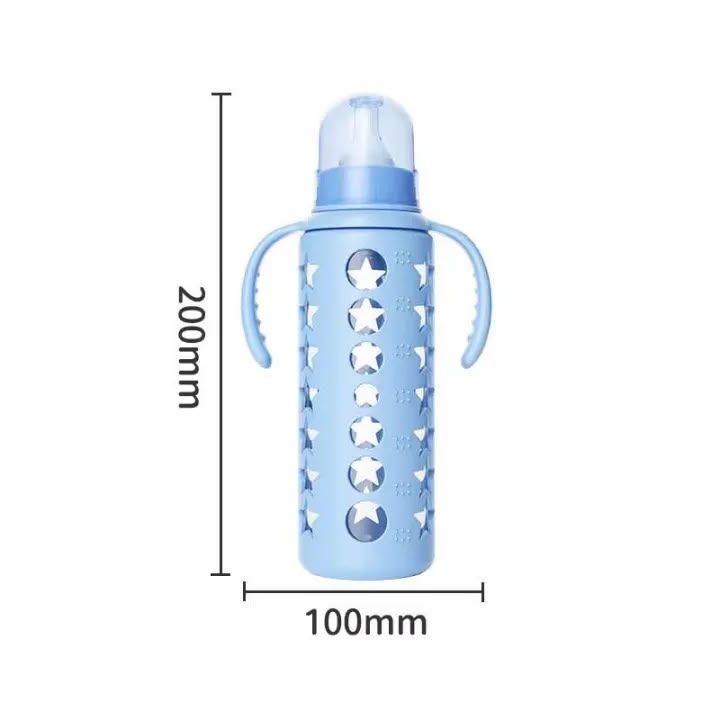 Premium Anti-Colic Glass Baby Feeder (With Silicone Cover