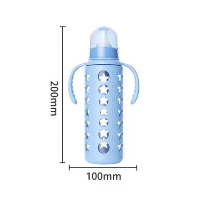 Premium Anti-Colic Glass Baby Feeder (With Silicone Cover