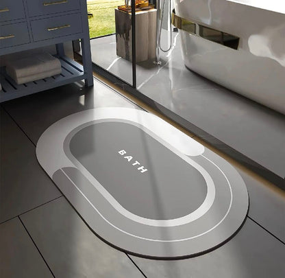 Modern Abstract Marble Design Bathroom Floor Mat